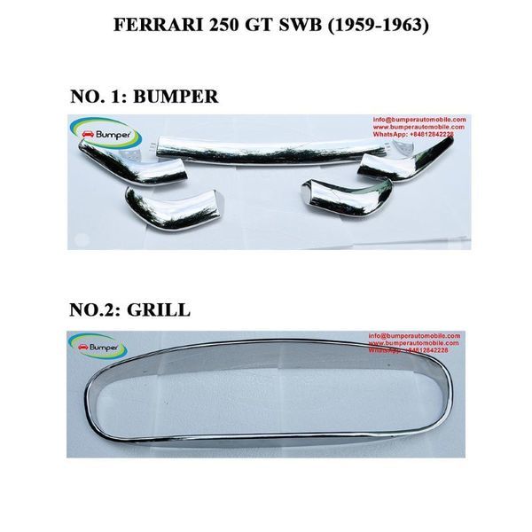 Big with watermark 800 ferrari 250 gt swb 1959 1963 bumper and grill frame 3
